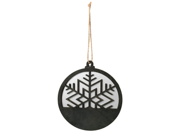Подвеска деревянная "Noirflake"