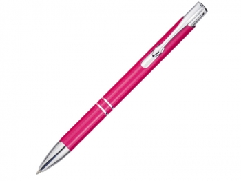 Алюминиевая шариковая кнопочная ручка Moneta, черные чернила, фуксия