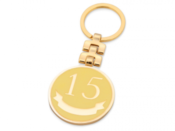 Брелок "Юбилей - 15 лет", золотистый