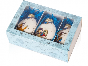 Набор новогодних шаров, 3 шт.