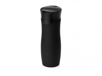 Вакуумная термокружка с кнопкой Streamline, Waterline, soft-touch, черный