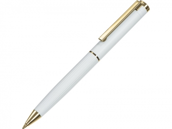 Шариковая металлическая ручка с золотистым слоем "Monarch Gold", белая