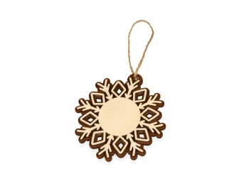 Подвеска «Снежинка», натуральный/коричневый