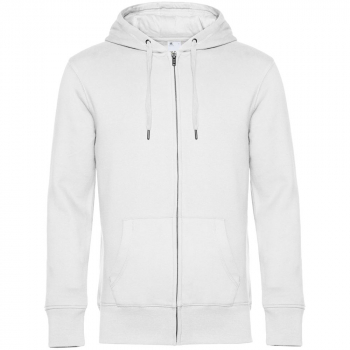 Толстовка на молнии с капюшоном унисекс King, белая