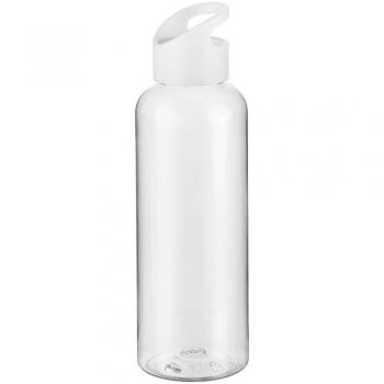 Бутылка для воды Plaske, прозрачная с белой крышкой