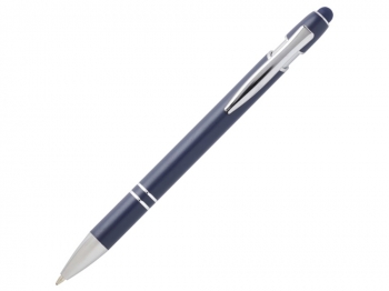 Kish шариковая ручка с серебристой отделкой - Темно - синий (черные чернила)