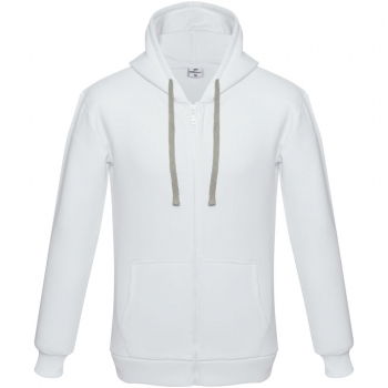 Толстовка на молнии с капюшоном Unit Siverga Heavy, белая