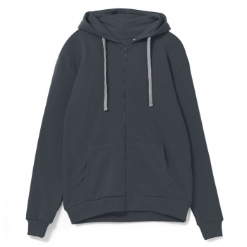 Толстовка на молнии с капюшоном Siverga, темно-серая (графит)