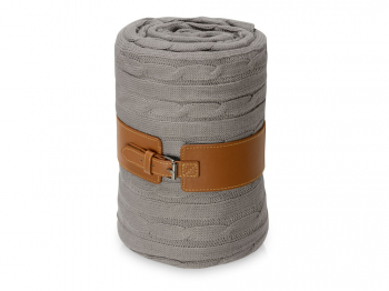 Плед акриловый Braid NEW, светло-серый