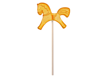 Леденец "Лошадка", желтый со вкусом апельсина, 21 гр.