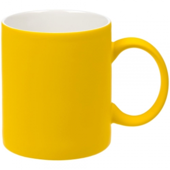 Кружка Promo Soft с покрытием софт-тач, желтая