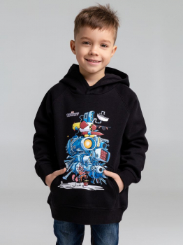 Худи детское Rocket Raccoon, черное
