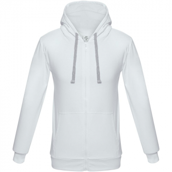 Толстовка на молнии с капюшоном Unit Siverga, белая