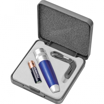 Набор: фонарь, ланъярд, батарейка, 9,5х9,3х2,3 см, пластик, металл, тампопечать, лазерная гравировка