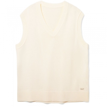 Жилет оверсайз унисекс Tad в сумке, молочно-белый