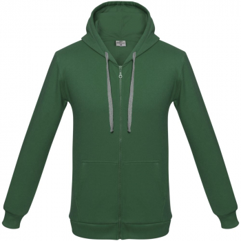 Толстовка с капюшоном на молнии Unit Siverga Heavy, темно-зеленая