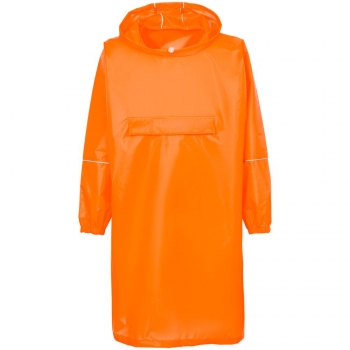 Дождевик-анорак со светоотражающими элементами Alatau Blink, оранжевый неон