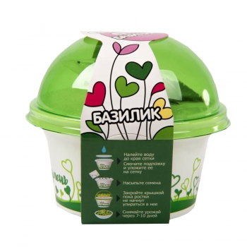 Комплект для выращивания. "Моя микрозелень": БАЗИЛИК