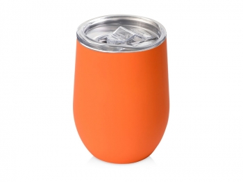 Термокружка Sense Gum, soft-touch, непротекаемая крышка, 370мл, оранжевый (P)