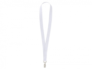 Ланъярд из RPET с клипом, белый