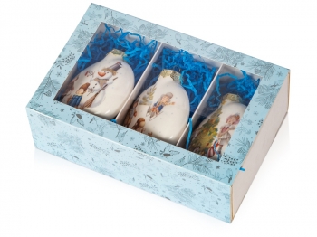 Набор новогодних шаров, 3 шт.