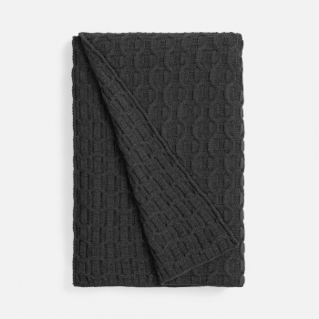 Плед Braidera, темно-серый меланж (асфальт)