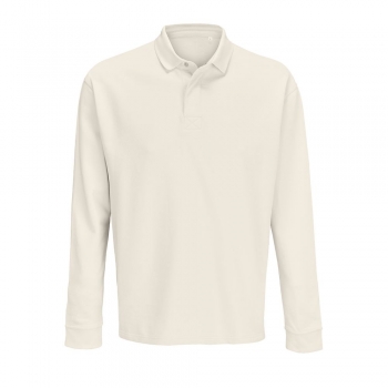Рубашка поло оверсайз с длинным рукавом Heritage, молочная