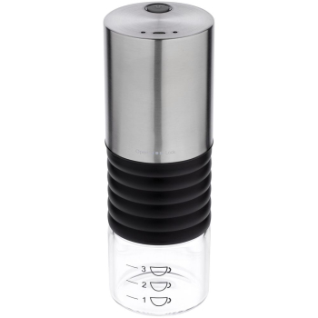 БРАК УПАКОВКИ! Портативная кофемолка Moxie, серебристо-черная