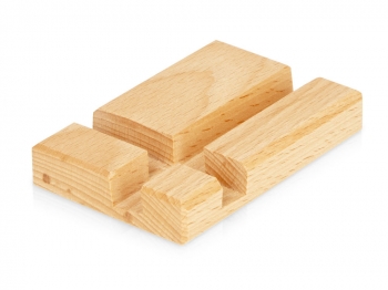 Подставка для телефона и планшета деревянная из массива бука №2 "флагман"