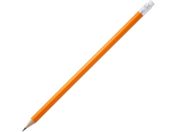 Карандаш деревянный COUVET с ластиком, апельсин
