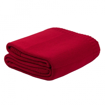 Плед ELSKER MINI, красный, шерсть 30%, акрил 70%, 120*170 см