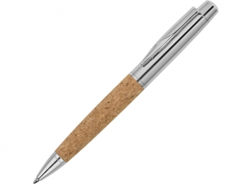 Ручка металлическая шариковая "Cask", хром/бамбук