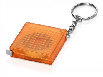 Брелок-рулетка из светоотражающего материала, 1 м., синий/серебристый