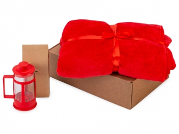 Подарочный набор Tea time с пледом, черный