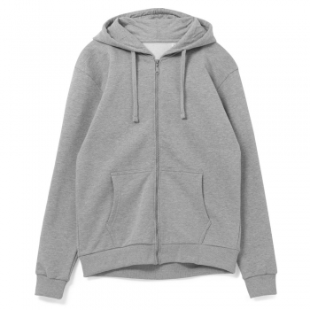 Толстовка на молнии с капюшоном Siverga 2.0, серый меланж