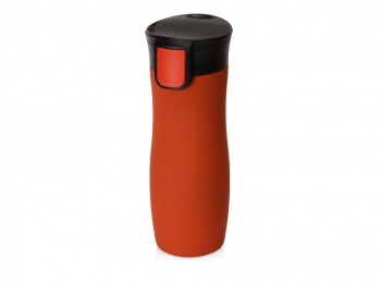 Вакуумная термокружка с кнопкой Streamline, Waterline, soft-touch, тубус, красный