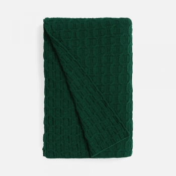 Плед Braidera, темно-зеленый (хвойный)