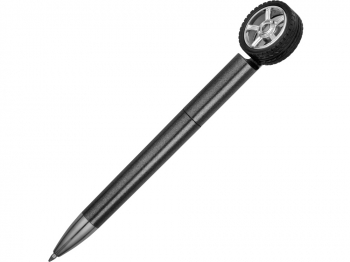 Ручка пластиковая шариковая со спиннером «Wheel», темно-серый/серебристый
