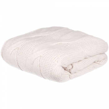 Плед Snefald, жемчужно-белый