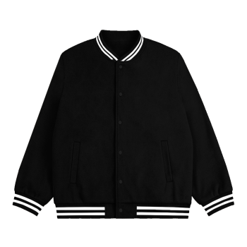 Бомбер унисекс STAN футер без начеса с контрастом 340, 71, Чёрный (20) (44/XS)