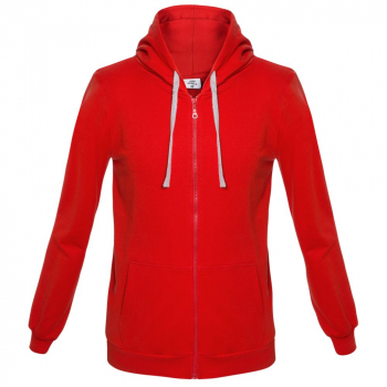 Толстовка на молнии с капюшоном Unit Siverga, красная