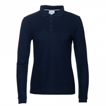 Рубашка поло женская STAN длинный рукав хлопок/полиэстер 185, 04SW, Т-синий (46) (48/L)