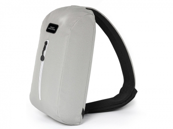 Сумка-слинг «Nomad» на одно плечо из водостойкого переработанного пластика, серый