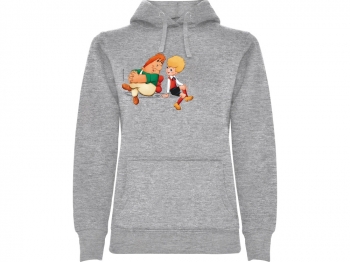 Толстовка с капюшоном "Карлсон» женская, серый меланж