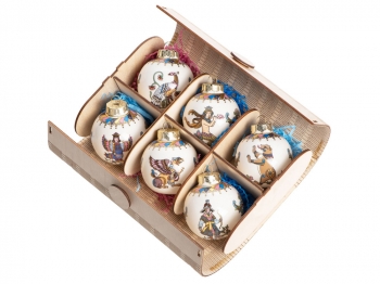 Набор новогодних шаров «Русские сказки», 6 шт