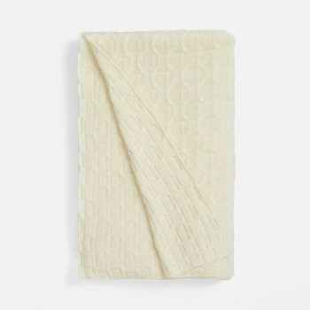 Плед Braidera, белый (молочный)