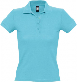 Рубашка поло женская People 210, бирюзовая