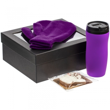 Набор «Зима в ладошке», черный с фиолетовым