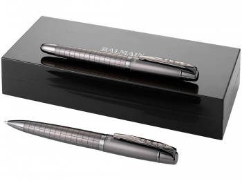 Набор ручек "Ramatuel" в подарочной коробке: ручка шариковая и роллер, коричневый, синие чернила