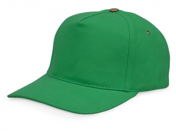 Бейсболка "New York"  5-ти панельная  с металлической застежкой и фурнитурой, зеленый